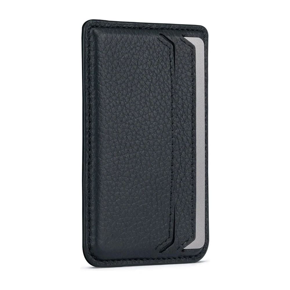 Custom Men Credit Card Holder RFID Blocking Magnetic Slim Smart Wallet Leather Card Holder Mini Wallet for Phone