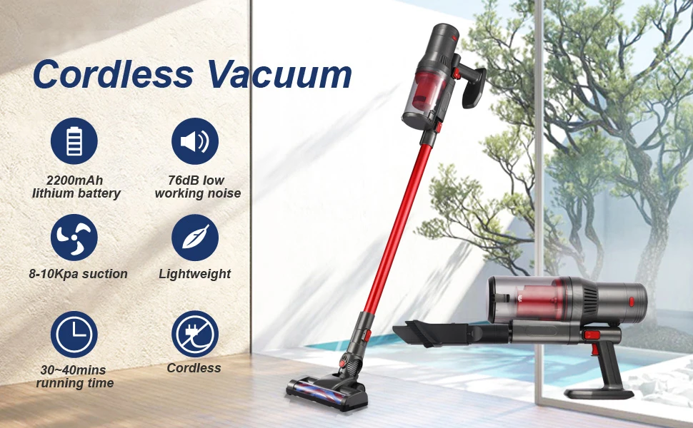 vitro candy  Household Bagless Cordless Wireless Rechargeable Handheld Portable Stick Vacuum Cleaner for Floor Carpet Pet Car