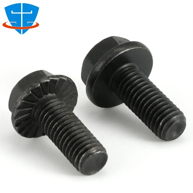 GB5789 M5 M6 M8 M10 M12 M16 черный 10 9 фланец из легированной стали шестигранный винт с