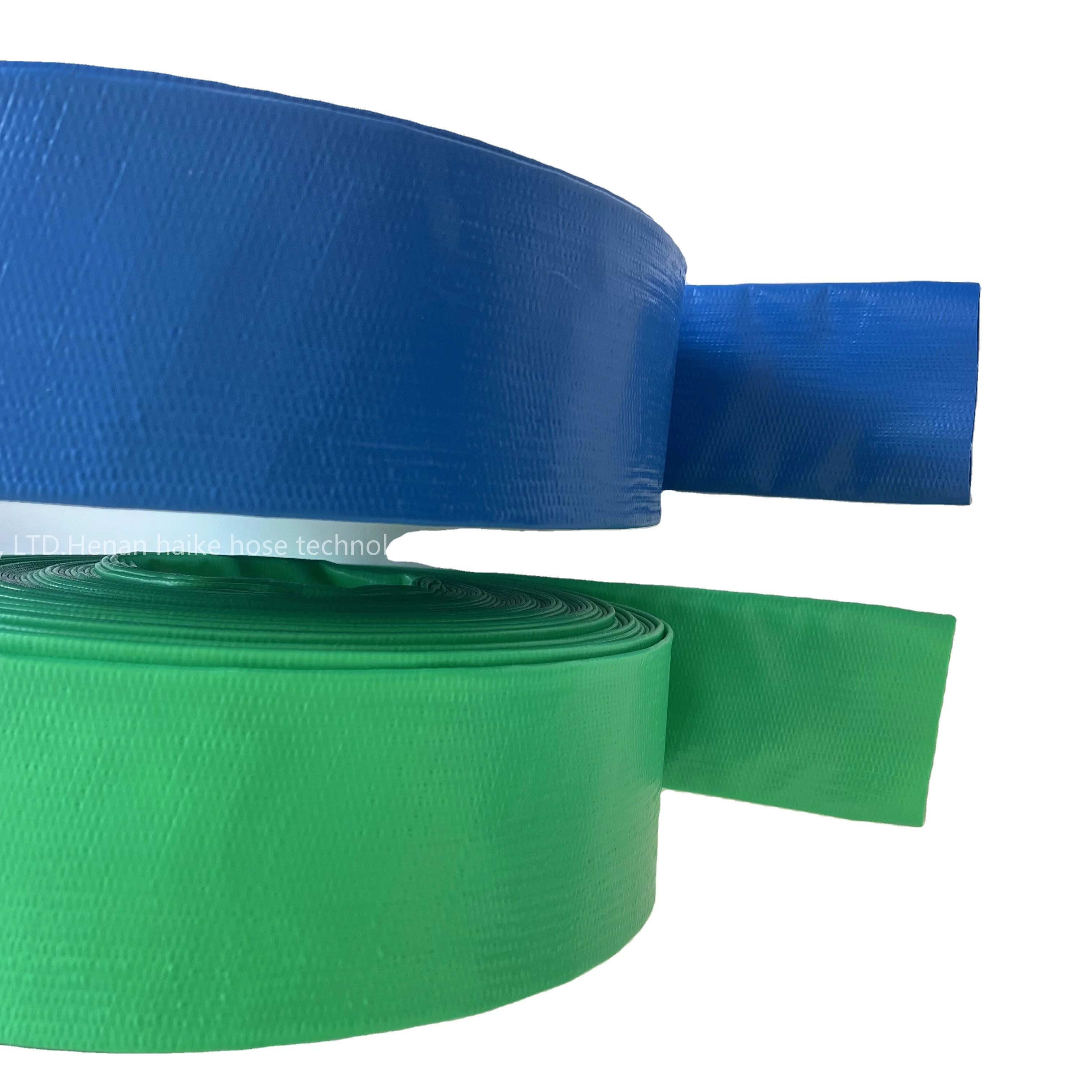 Blue Heavy Duty 8Bar 10Bar 6 inch PVC Layflat Hose Braided Flexible Water Pipe
