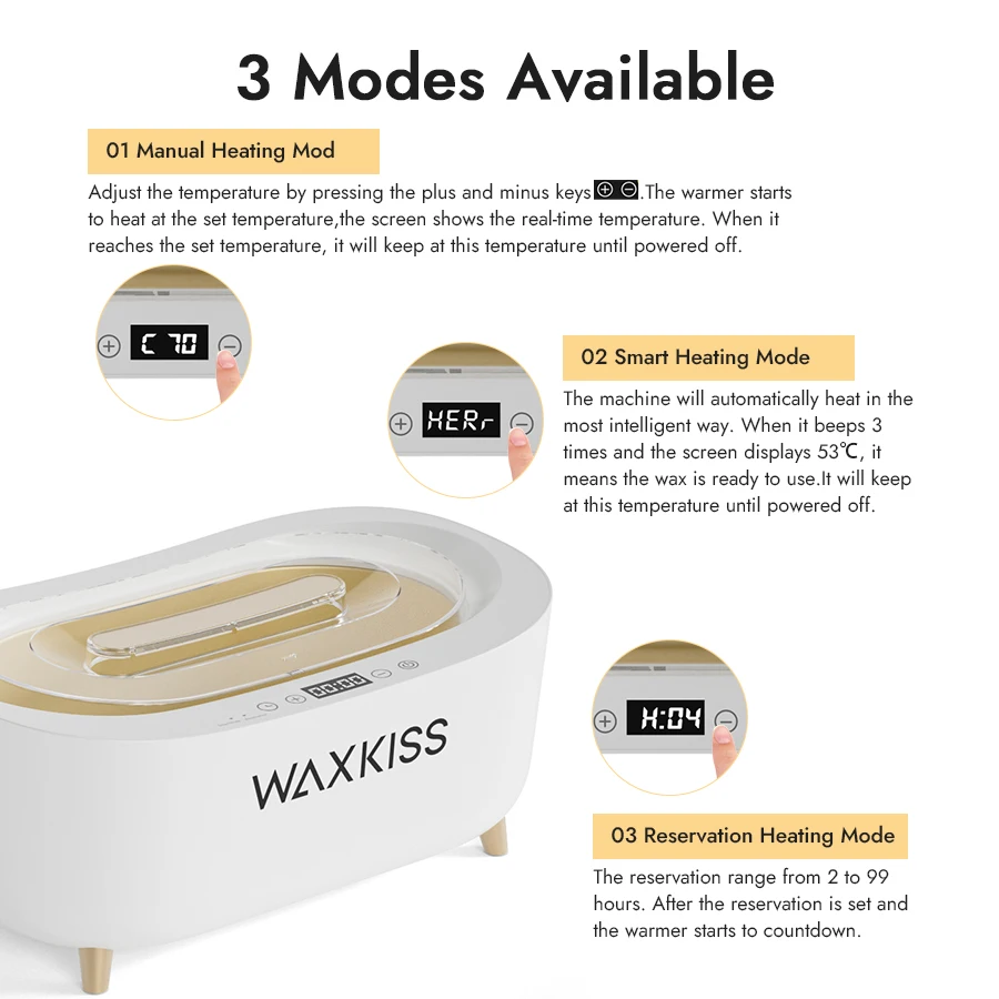 Customize Color 4500ml Portable Paraffin Bath Wax Machine US EU Plug Paraffin Wax Heater CE Certificate Paraffin Wax Warmer