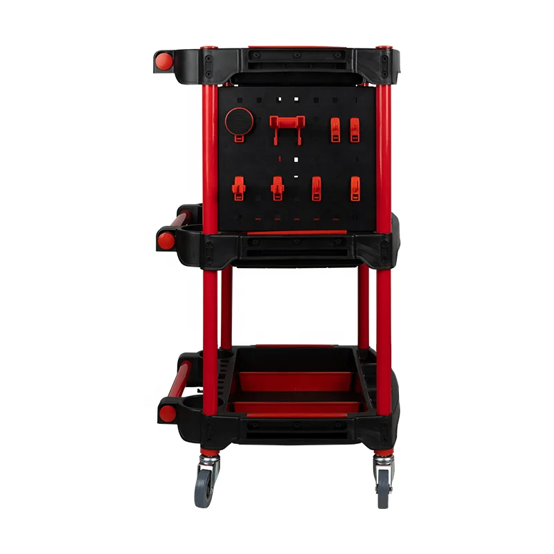 Best Sale Auto Repair Tool Cart 3 Shelf Tool Cart Car Detailing Trolley Detailing Cart
