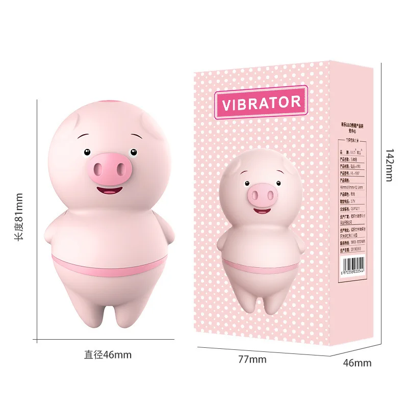 Cute pig Clit Licking Vibrator Tongue Oral Massager G-Spot Dildo Adult Sex Toy for Women