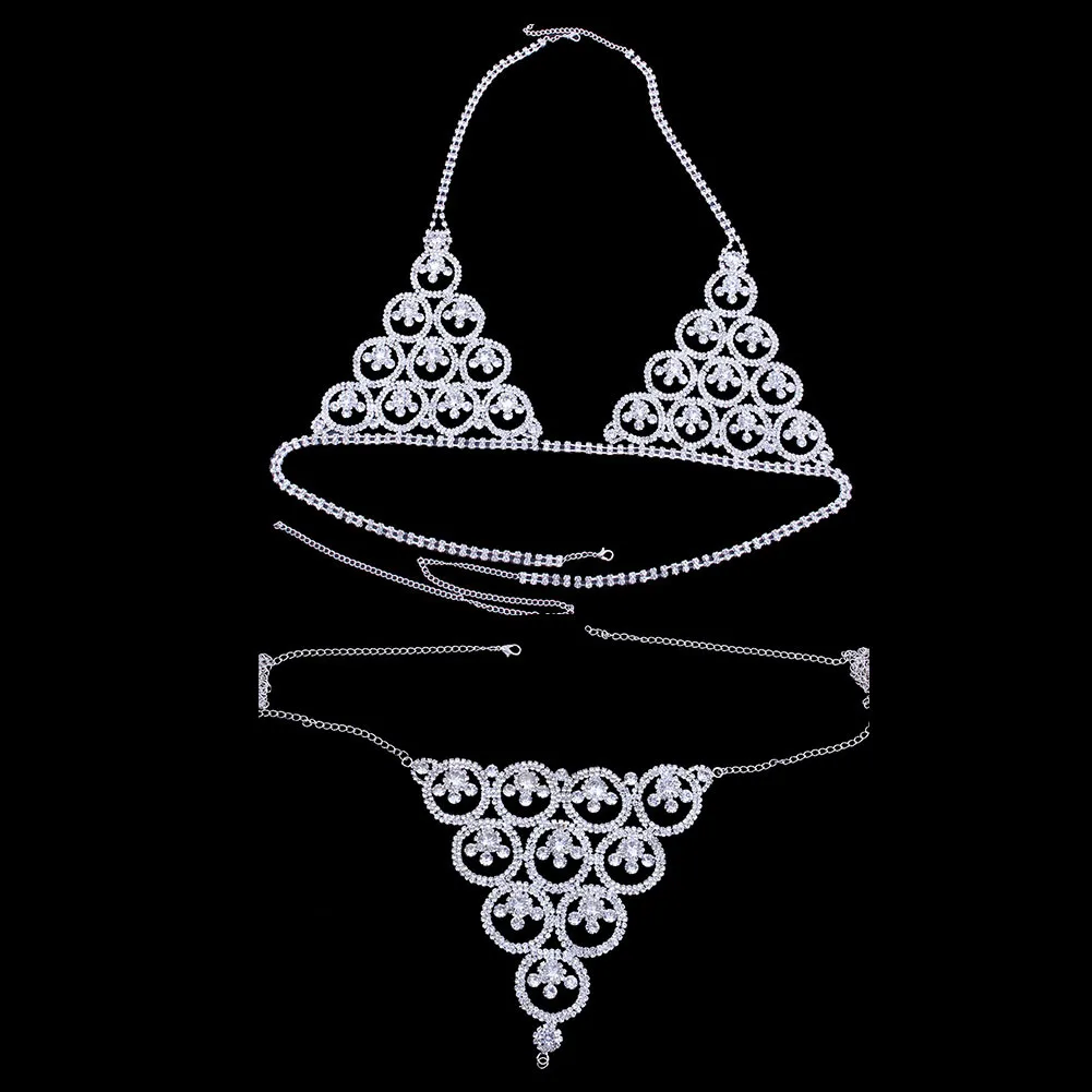 
Body Jewelry wholesales lingerie-sexy Rhineston sexy bra and panties woman fashion thong 