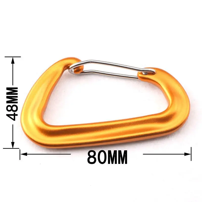 Chinese Rigging Manufacturer Supply Heavy Duty Aviation Aluminum 12KN Wire Gate Super Durable Screwgate Locking Carabiner