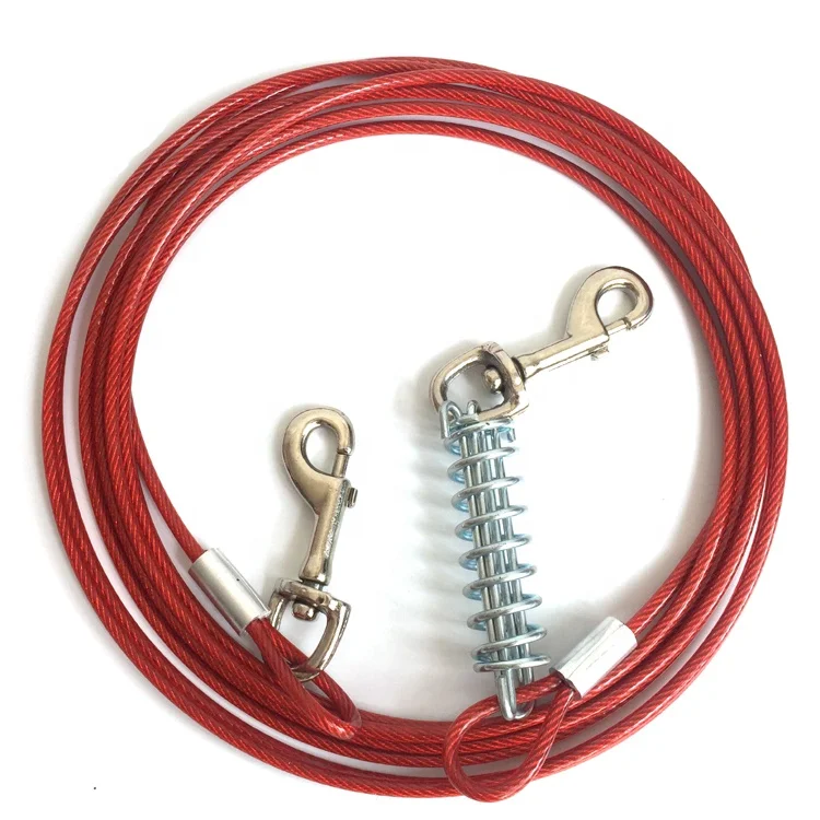 kingtale dog leash run heavy duty dog tie out cable trolley set 30ft