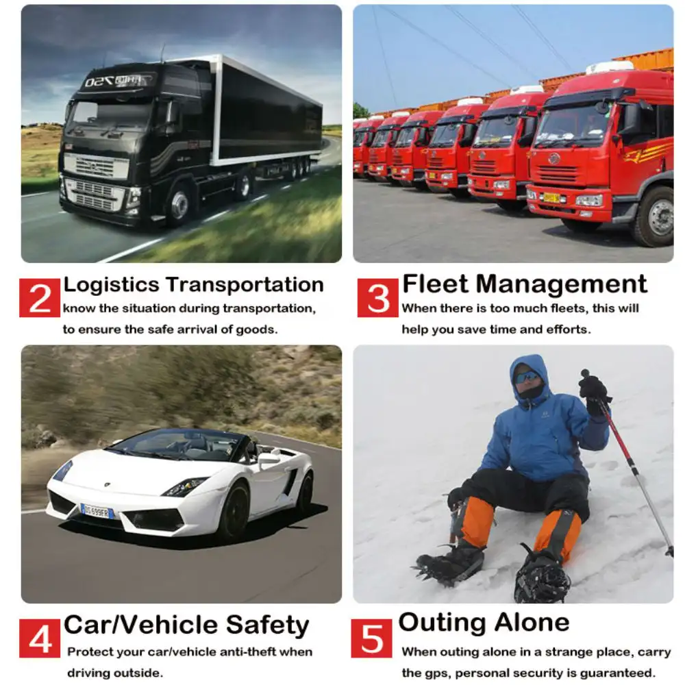 WINNES TKS2 GPS Tracker 5000mAH SOS Two Way Communication Free PC & APP Online Realtime Tracking For Vehicles Car Truck