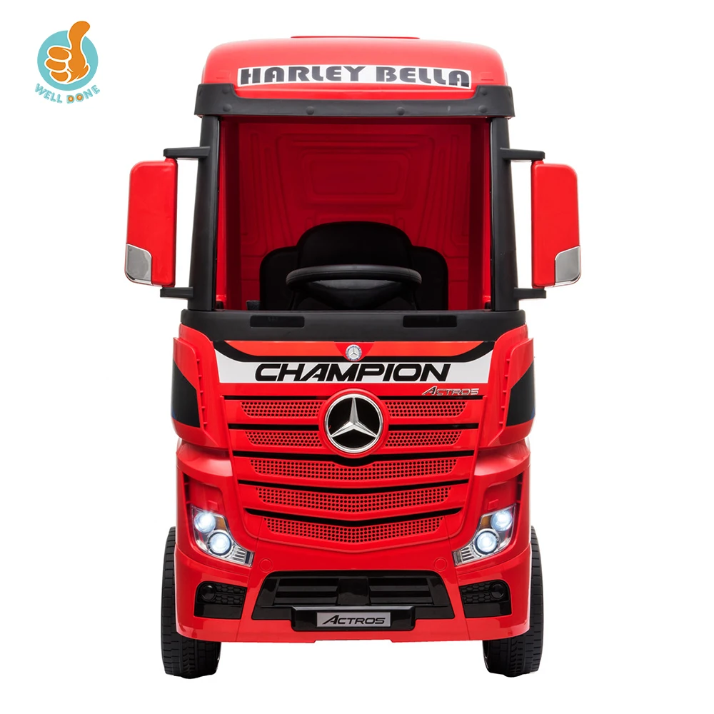  Новая модель детского электрического самолета Mercedes-Benz Actros грузовик Детский Электрический автомобиль четырехколесный детский с дистанционным