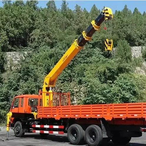 Top brand Hydraulic Truck mounted crane new SQS100-4 4 Ton 3 ton 2 ton mini Telescoping boom truck mounted crane price for sale