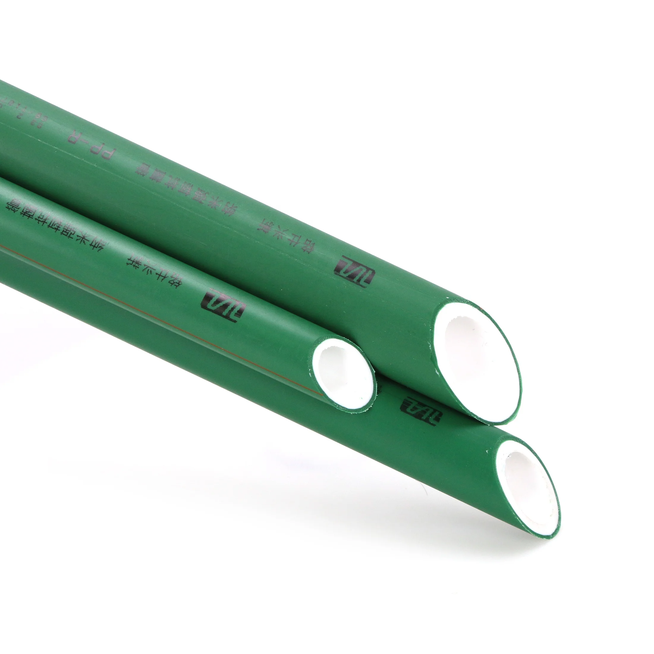 PP-R  Plastic white green  hot water pipes