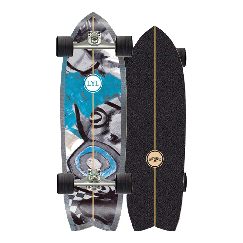 High Quality Skateboard Mini Cruiser Board Longboards 7 Ply Complete Double Trick Skate Board Aluminum Trucks