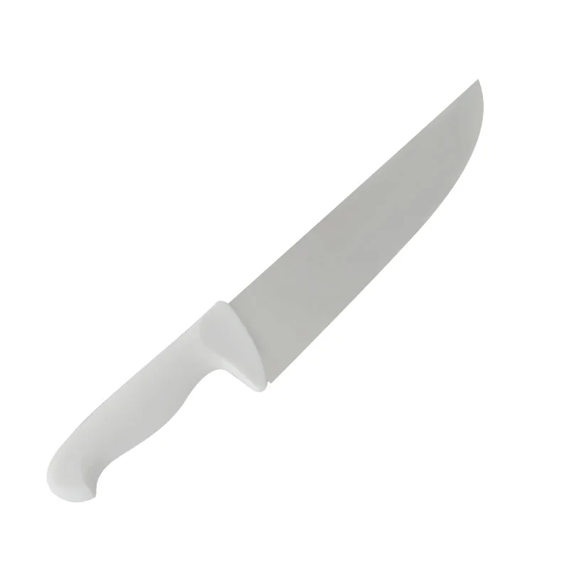 Hot Sales 3CR13 Stainless Steel butcher chef knife with White Plastic Handle
