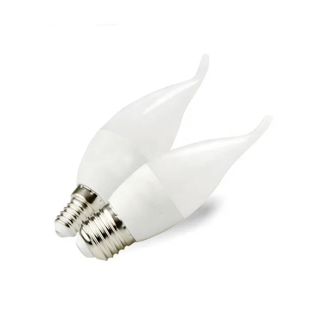 
led candle bulbs 5w dimmable flame shape candle light 