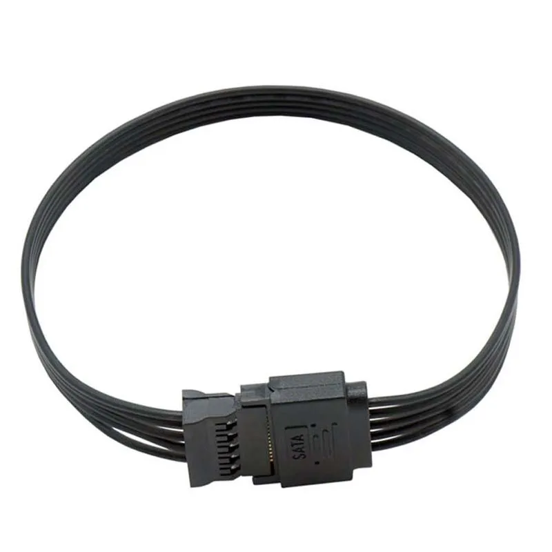 cantell SATA 15Pin Male to Female Extension Cable for Computer Hard Disk Interface Power Cord