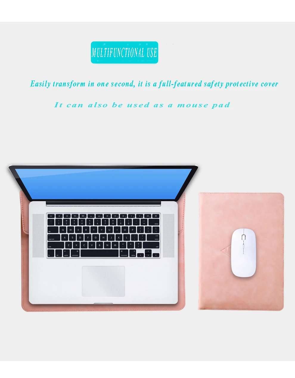 
Pu Leather Laptop Case Sleeve with Stand for MacBook Air 13 14 15inch 