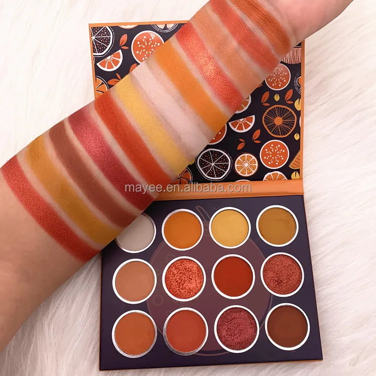 Make your own brand with low MOQ 12 color eyeshadow luxury eyeshadow palette