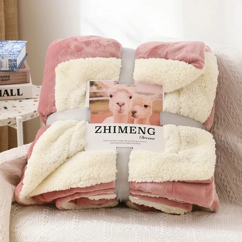 Best Selling Winter Solid Color Baby Kids Super Soft Flannel Sherpa Throw Blanket