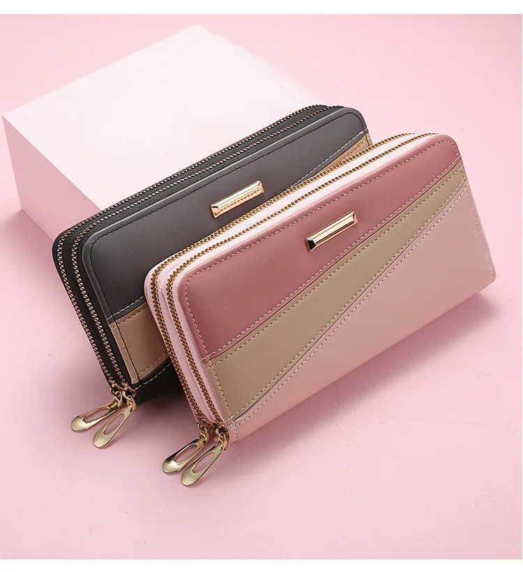 Leather Women Wallets Long Zipper Wallet Ladies Clutch Bag Purse 2021 New Female Luxury Purses