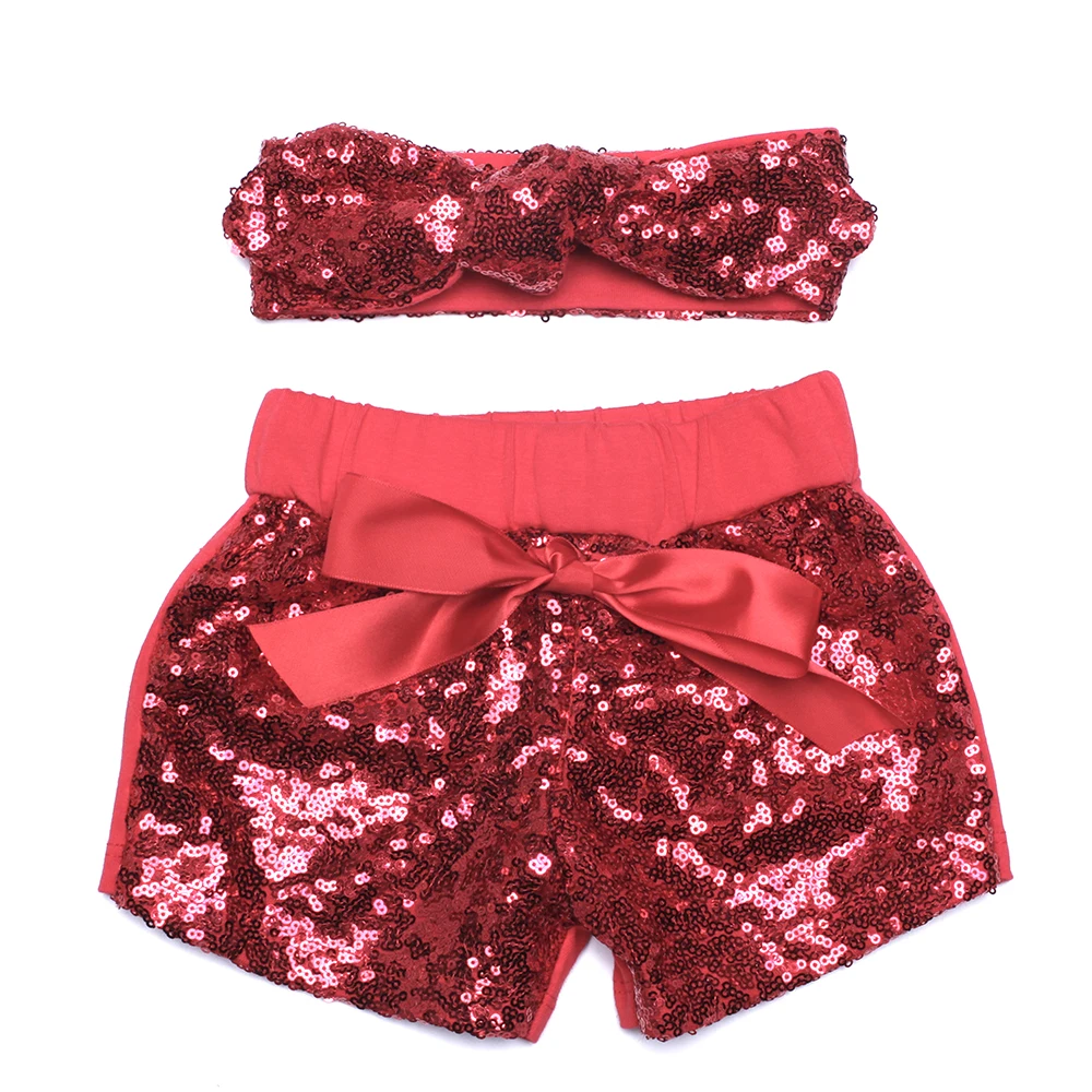 Hot selling  Baby bloomers Toddler glitter Short infant Children Solid Color capris girls sequin Shorts