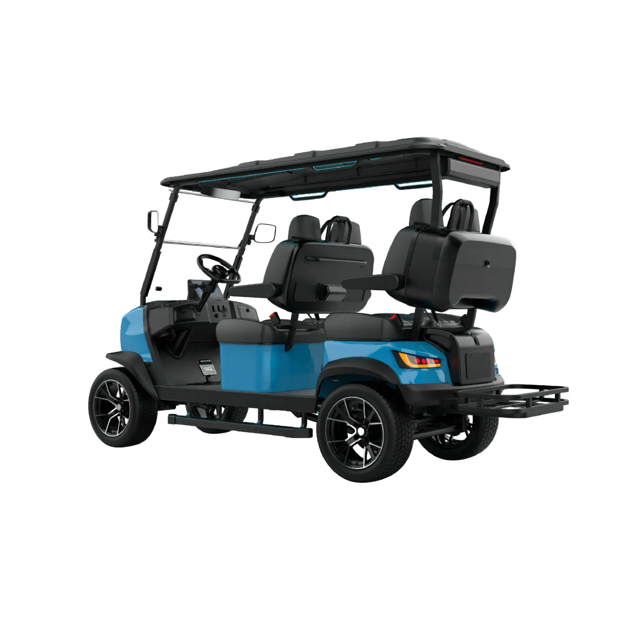 4 Seat G-X1  Blue Electric leisure Vehicle with Lithium battery 72v speed 56km/h