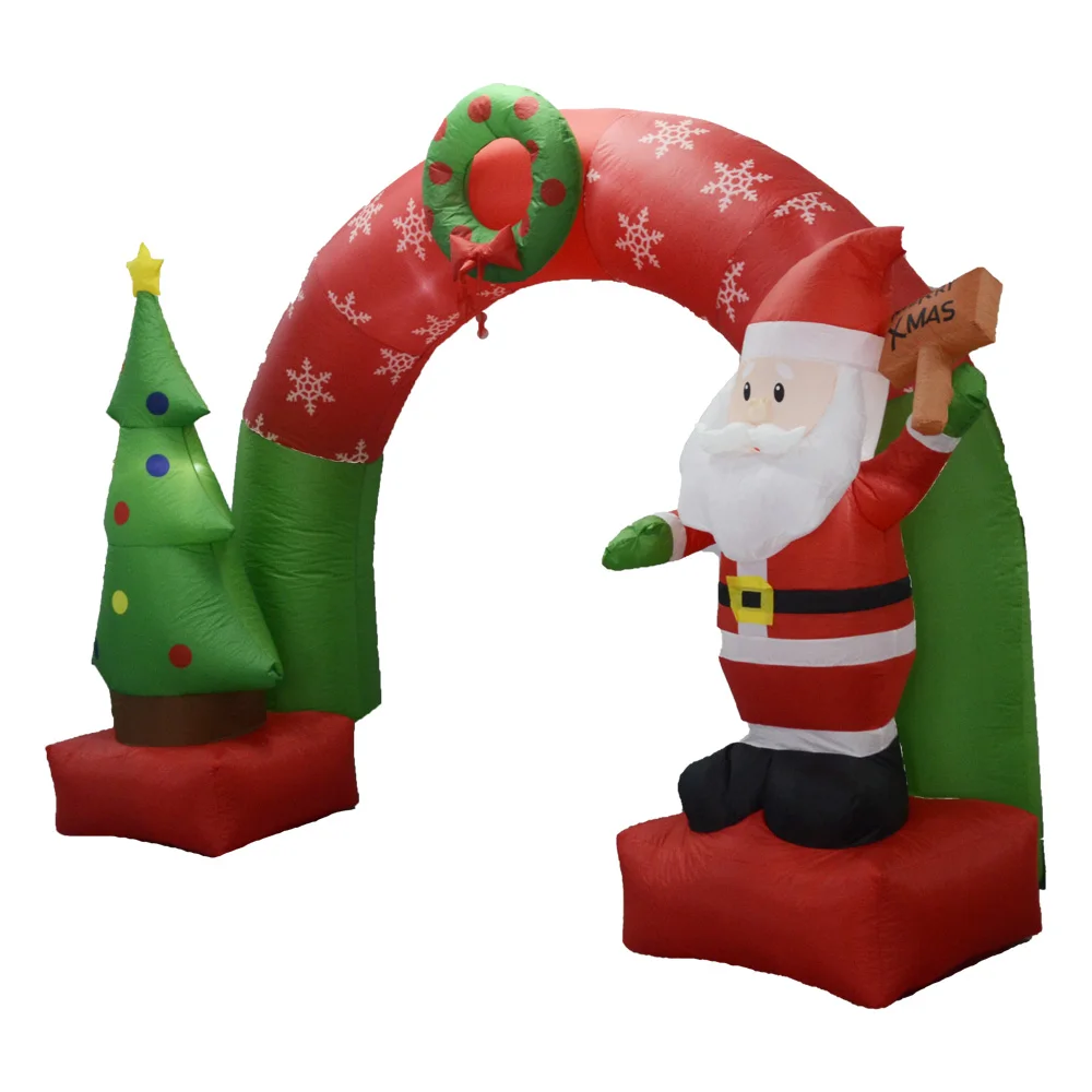 6FTH Christmas Arch (300cm long) Decoration inflatable Christmas arch Santa Claus snowman christmas blow ups inflatable