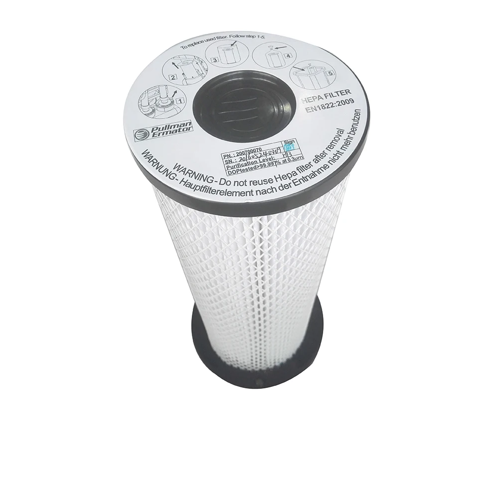 Vacuum Cleaner Filter Fit to Pullman Ermator S Series: S13, S26, S36 & S1400 Extractor OEM # 2007000070 Hepa Filter Vacuum Clean