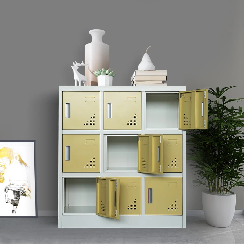 school classroom colourful iron locks lockers changing room lockers