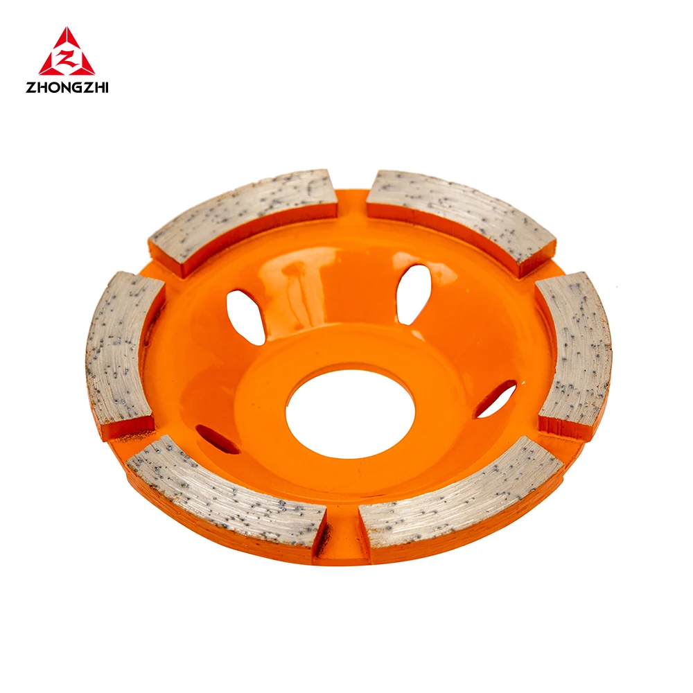 Double Row PCD Cup Wheel Epoxy Mastic Thinset Glue Stucco Tough Concrete Coating Removal PCD Grinding Cup Wheel