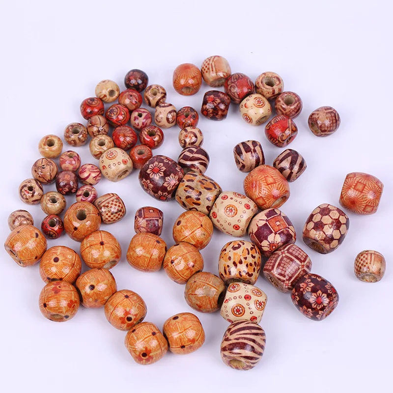100pcs wood hair beads wood beads for hair braid dreadlock jewelry for dreadlocks wood 10mm 12mm 16mm 17mm
