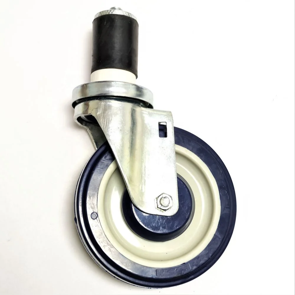 HM2207 Series 3/4/5/6 inches Swivel Locking Top Plate Wear Proof Caster Wheels for Chairs and Stool Store Trolley