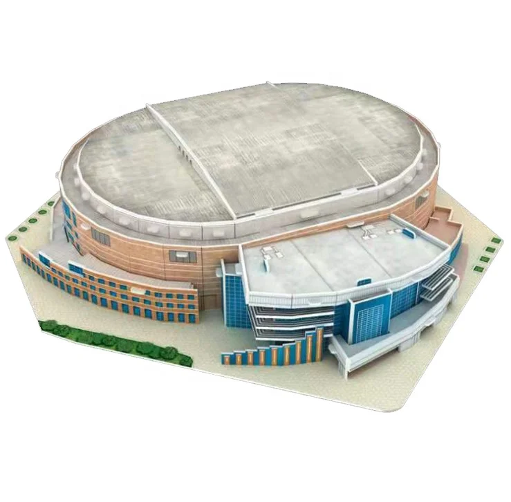 
New DIY 3D puzzle model Jigsaw LAKERS ROCKETS Warriors Basketball Stadium Arena Papercard Toy for children 