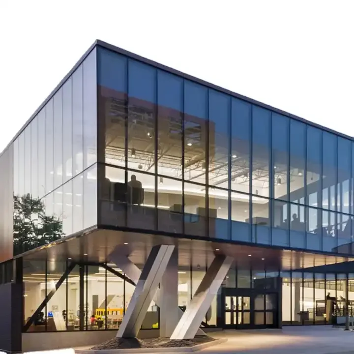 Custom high quality building glass curtain wall double glazed tempered low-e insulated glass panels