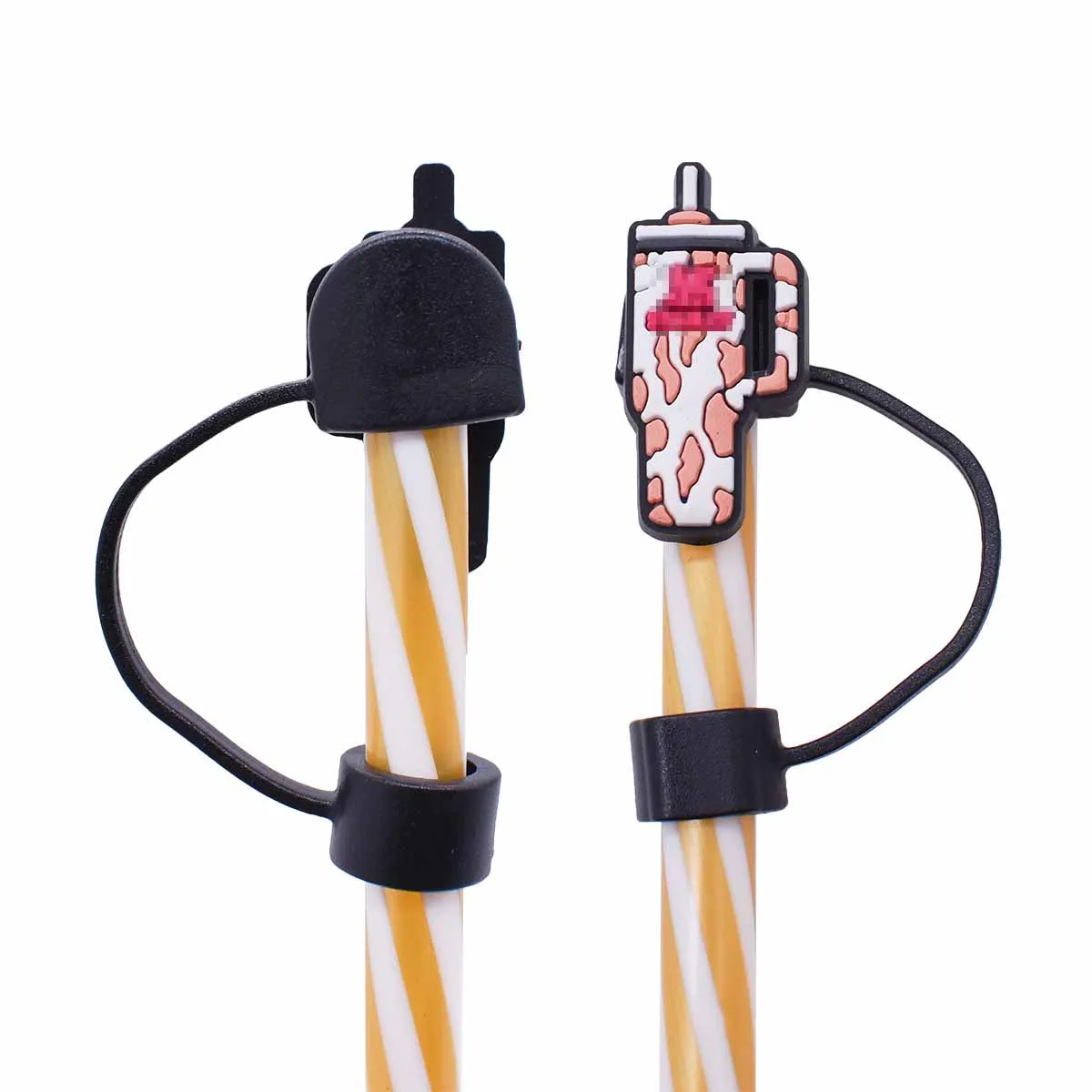 40oz Stan-ley Straw Cap 10mm  Universal PVC Soft Glue Personal Beverage Straw Decorative Dustproof Straw Cover