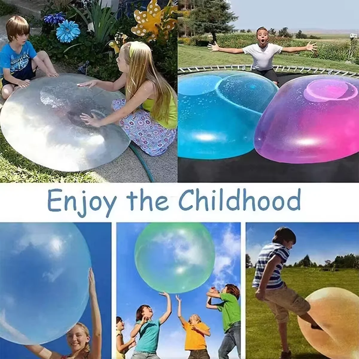hot sell reusable water filled air filled double use High elasticity bubble ball giant water balloons