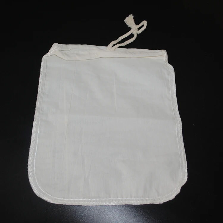 Reusable Nylon / Organic Cotton Mesh Nut Milk Filter Bag for All Purpose Food Strainer