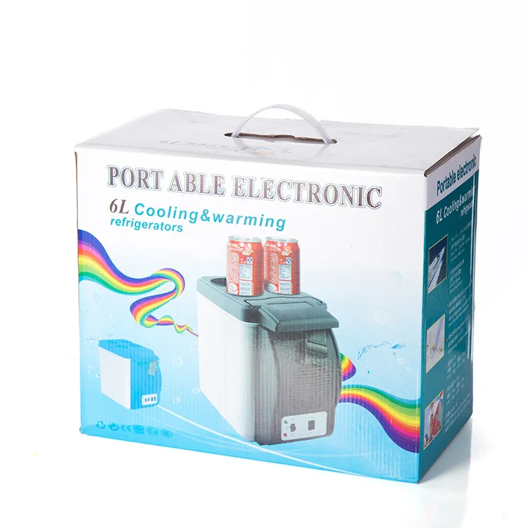 Mini 6l Car Refrigerator 12v Multi-purpose Travel Refrigerator Heater With 4 Beverage Holes Car Refrigerator Radiator Cooler