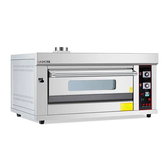 Bakery Equipment Bread Machine 1 Deck 2 Tray Pizza Gas Baking Oven