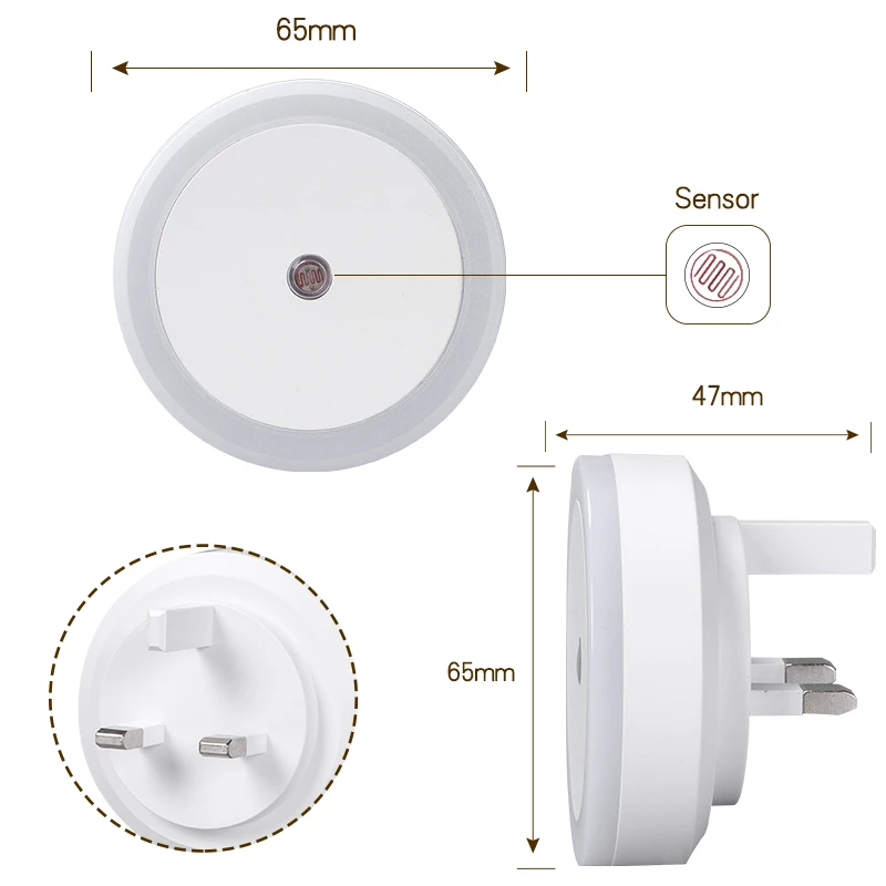 
Electronic products white light warm light intelligent LED control induction night lights 