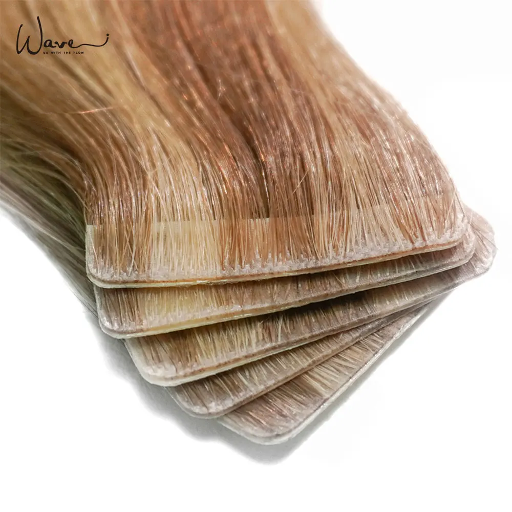 Tape In Hair Extensions 100% Human Hair Skin Weft Machine Made Injection Ombre Invisible Tape Extensions