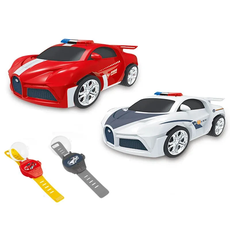 Remote Cartoon Watch Mini Vehicle Toy Light Control Car for Kids