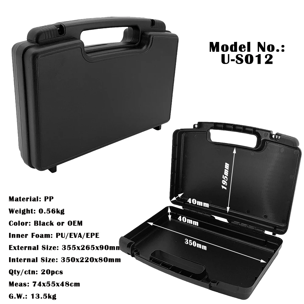Легкое оборудование, ручные инструменты, защитный футляр для хранения с индивидуальным подрезом, жесткая пластиковая коробка для переноски из пенопласта