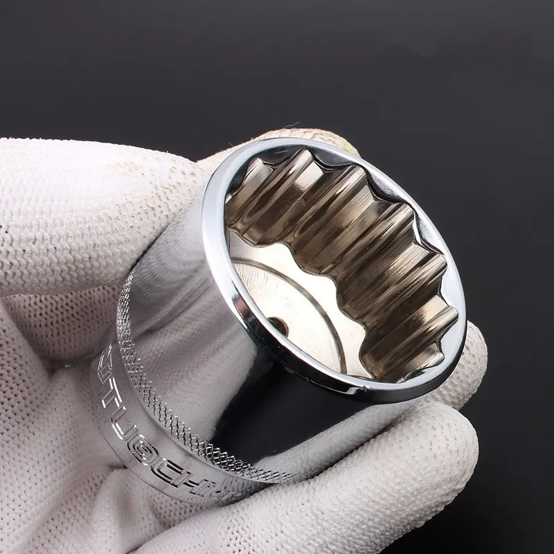 CR-V 8-32mm 1/2' Mirror Hexagon Socket Wrench Internal Hollow Threaded Wrench Socket