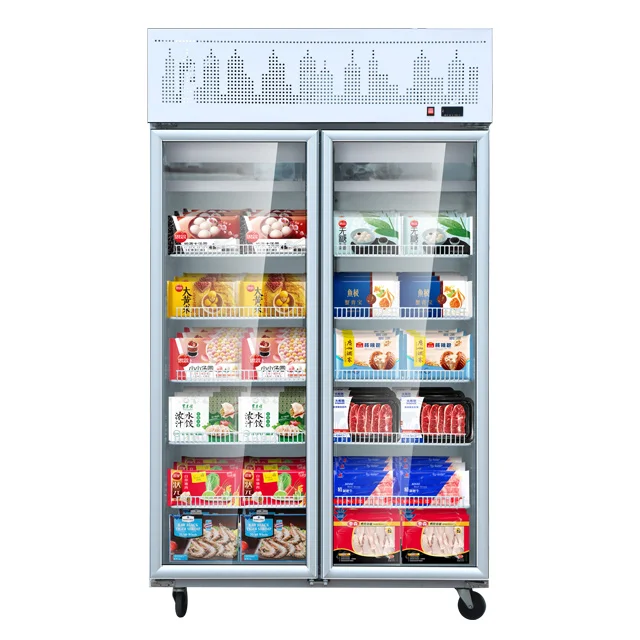 NE-1450CL four glass door display supermarket drinks cabinet auto defog air cooled large refrigerator