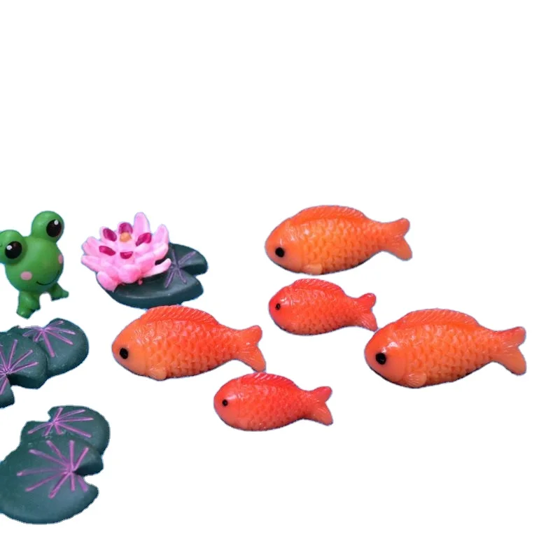 Hot Sale Mediterranean Style Red Fish Resin Crafts Landscape Aquarium Ornaments Creative Fish tank Decorative gifts