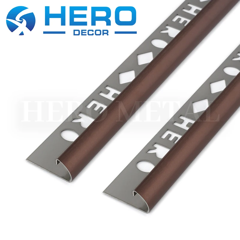 Tile Trims Factory Customized Polished Round Quarter Shape Metal Stainless Steel Tile Trim Strip For Wall and Ceiling Decoration