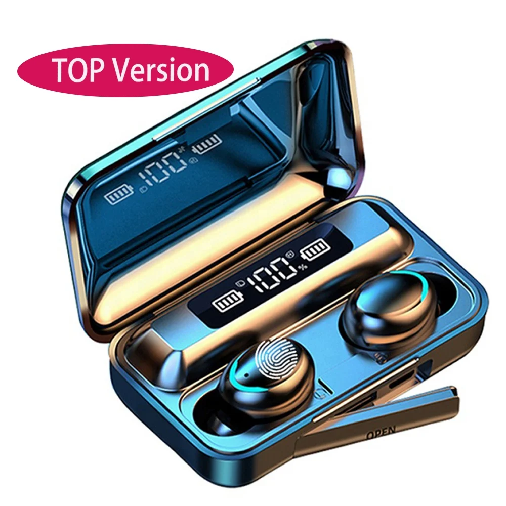 Pro версия BT 5,3 Tws мини-наушники-вкладыши спортивные светодиодный дисплей F9 беспроводные игровые наушники гарнитуры