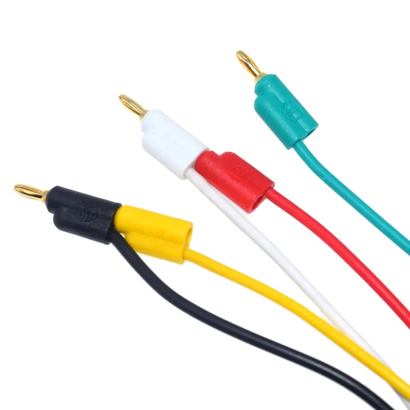 Высококачественные мини золотые 2 мм Тестовые провода вилки типа «банан» Штекерный Штабелируемый Соединительный шнур провод