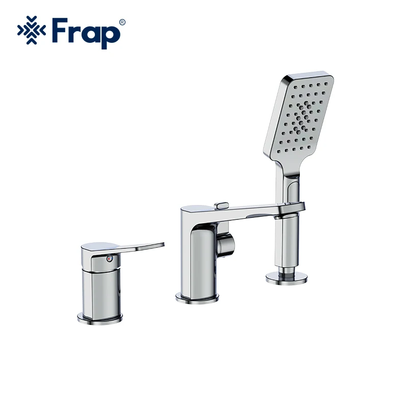Frap Wholesale shower chrome Three Holes Waterfall Bathtub Faucet Bath Tub Mixer Taps Bathtub Mixer F1161