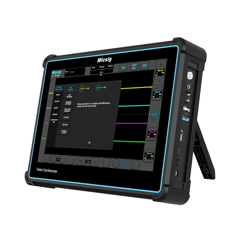 New Released Automotive Tablet Oscilloscope 4 Channel 300MHz Bandwidth 10.1 Inch TFT-LCD Full Touch Digital Oscilloscope ATO3004