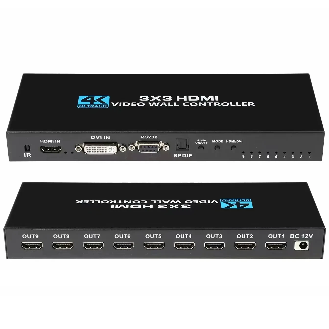 4K HD 1080P 3x3 DVI видео настенный контроллер процессор многоэкранный переключатель сращиватель рекламный пол 1x2x1 1x1 2x1 4x1